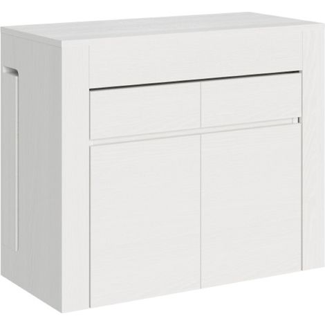 Consolle con doppia panca allungabile a 302 cm ELIA Bianco Frassino (1/3)