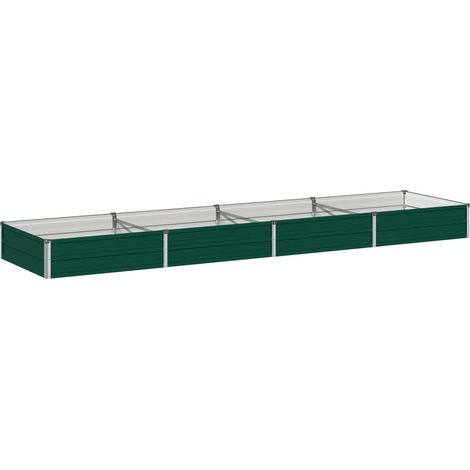 Letto rialzato da giardino Verde 320 x 80 x 24 cm vidaXL