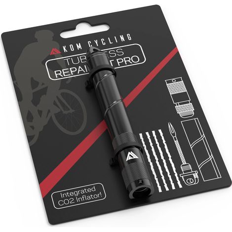 Herramienta PRO para reparar neumáticos sin cámara con dispensador de CO2 - Kom Cycling - TRT02 Rojo (1/5)