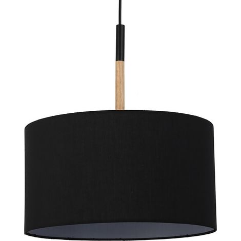 Barcelona Led – Plafonnier suspendu Class XL – Noir – Éclairage personnalisable avec ampoule E27 – Design intemporel pour salons et bureaux (1/5)