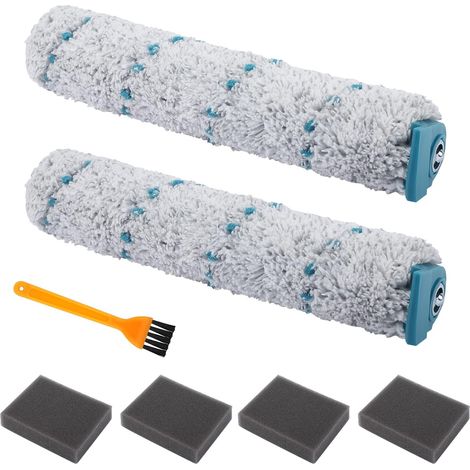 Kit d'accessoires pour Aspirateur, avec 2 Rouleau Microfibre, 4 Filtre éponge et Brosse de Nettoyage (1/5)