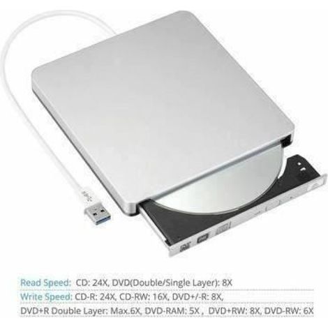 Lecteur-graveur de CD-DVD externe USB Compatible Apple MacBook Pro-Air-Mac mini (1/4)