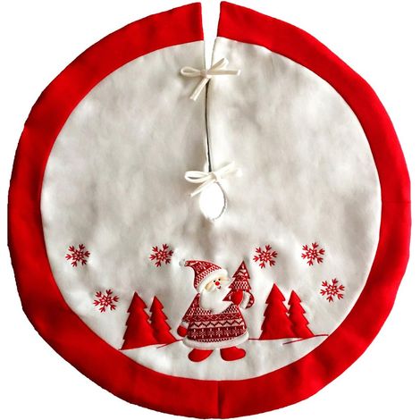 1 Jupe de sapin Noël Père Noël fixation rubans décoratif intérieur salon (1/5)
