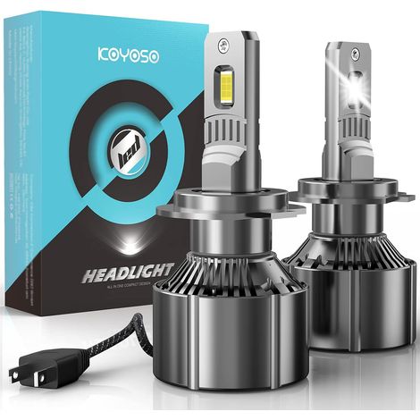Ampoules LED H7 32000LM 180W Lampe pour 12V Voiture étanche IP68 plug and play voiture 12V feux de route feux de croisement polarité Canbus Refroidissement par ventilateur (1/5)