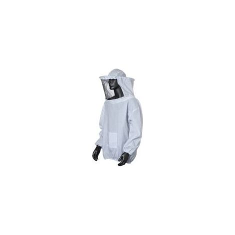 Combinaison d'apiculture professionnelle avec fermeture éclair, avec voile d'escrime,combinaison de protection contre les piqûres d'abeilles,équipement anti-guêpes,taille unique (1/5)