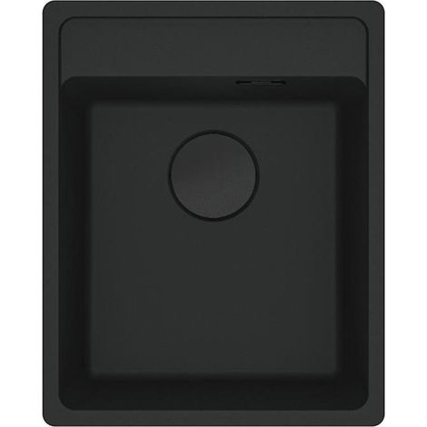Franke Einbaubecken Maris MRG 210-37 A Fragranit flächenbündig einbaubar, Black Matt - Black Collection, Drehknopfventil (1/4)