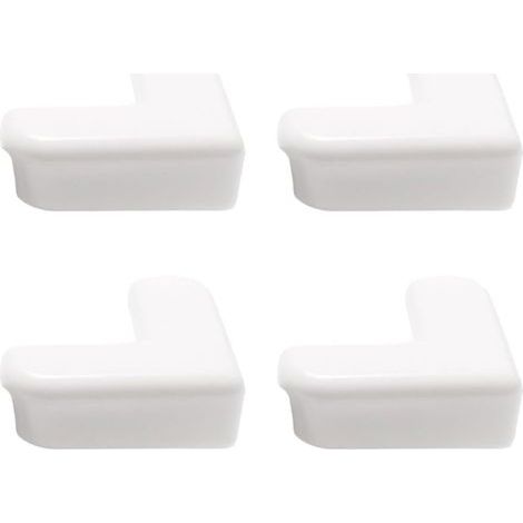 Lot de 4 protections d'angle et de bord blanches - Protections autocollantes pour meubles, bureaux et tables, protections absorbant les chocs pour la maison et le bureau (1/5)
