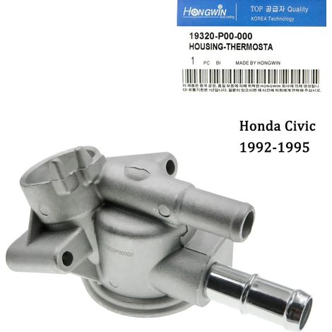 Boîtier de thermostat de moteur en aluminium pour véhicules Honda Civic, référence 19320-P00-000 (1/4)