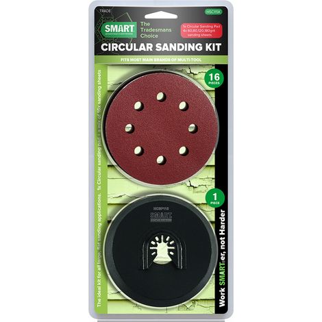 SMART Trade Universal 16 Piece Circular Sanding Kit (1/2)