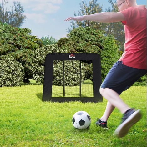 Rebounder football pliable 128x118x120 cm acier noir, 5 angles, multi-sport – MEUBLIV (1/5)