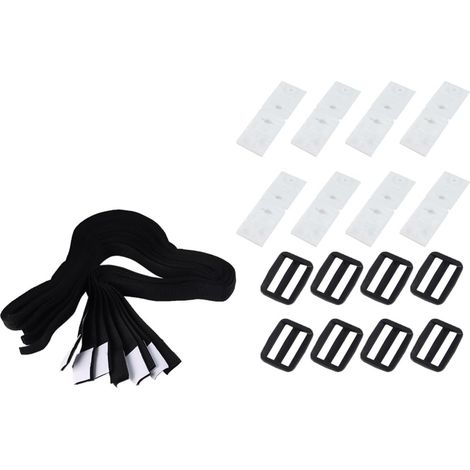 Enrouleur de Piscine, Film Solaire Mobile, Lot de 8 Sangles de Fixation, Clips et Boucles, Sangles de Maintien, Film Solaire pour piscines universelles enterrées (1/5)