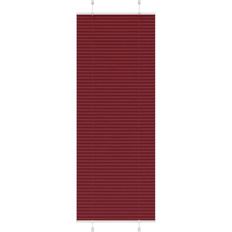 Plissee Bordeauxrot 70x200 cm Stoffbreite 69,4 cm Polyester
