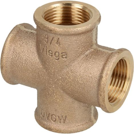 Viega Pieza en cruz, Rp 3/4 bronce o bronce de silicio Modelo 3180, 320621