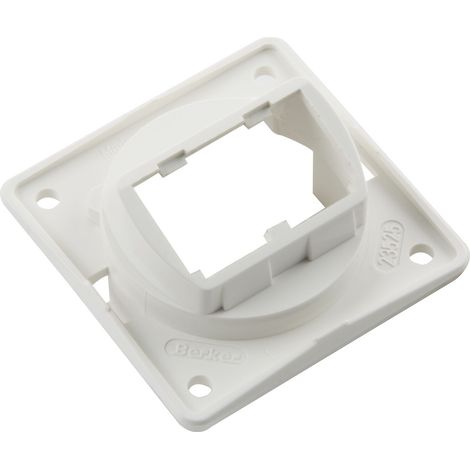 BERKER Integro Flow/Pure Trägerplatte für Mini Jack Einsätze polarweiß glänzend (1/2)