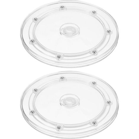2Pcs Plateau Tournant en Acrylique 6.5 Pouces (1/5)