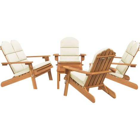 5-tlg. Garten-Lounge-Set Adirondack Massivholz Akazie vidaXL (1/4)