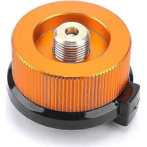 Adaptateur pour réchaud de camping, convertisseur de gaz compatible avec les cartouches de butane et les ampoules jetables (pour barbecues). Publicité pour piston de cartouche de propane. (1/5)