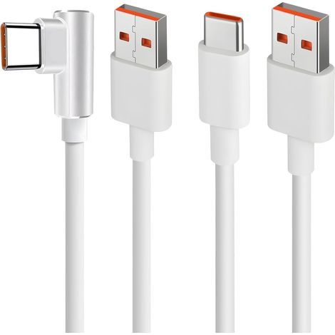 USB-C-Schnellladekabel, 120 W 6 A, USB Typ C 2 m Turbo Charge für 15/14/13T/12X/12T/11T Pro/11 Lite/10T/Ultra/ 13/12/11/10/ Mi 11 (1/5)