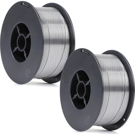 2 x Fil Fourré sans Gaz E71T-GS de 0,8 mm-1KG, D100 Welding Wire Reel pour Postes de Soudage MIG/MAG (Poids Net : 0,9 kg) (1/5)