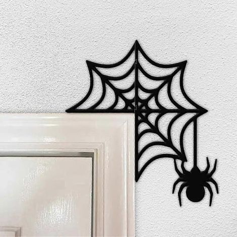 Décorations d'Halloween 2025 : autocollant de porte extérieur en acrylique, décoration de fête, autocollant miroir. (1/4)