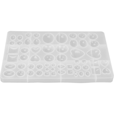 3D 65 Cavity Geometry Resin Casting Mold Jewelry Pendant Silicone Mould for Decoration (1/5)