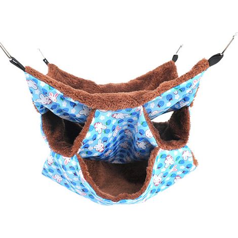Hamac pour cage de petits animaux - Hamac doux et chaud - Convient aux chatons, furets, écureuils, rats, hamsters et autres petits animaux (1/5)