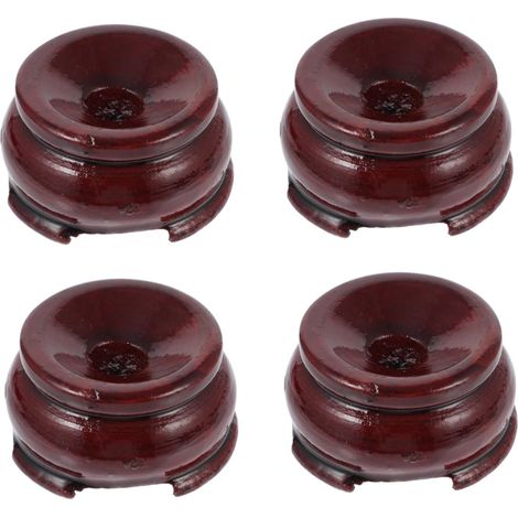 4pièces Support Pour Boule De Cristal Bois Naturel Base Sculptée Pour Exposition Objets Précieux Intérieur Et Extérieur
