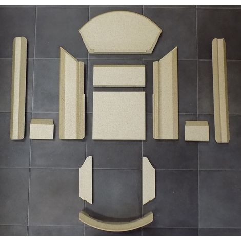 Habillage de foyer pour poêles à cheminée Liva 20G de Lotus - vermiculite - 12 pièces