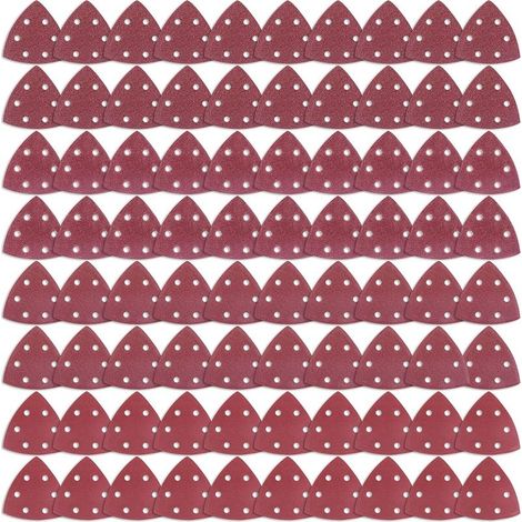 80 feuilles de papier de verre triangulaire Bcc, grain 60/80/120/240, pour le ponçage et le polissage (1/5)