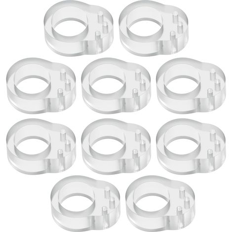 10 pièces Pare-chocs de poignée de porte - Protection de poignée de porte pour poignées de fenêtre et de porte, butées de porte transparentes, pare-chocs pour protection murale (1/5)