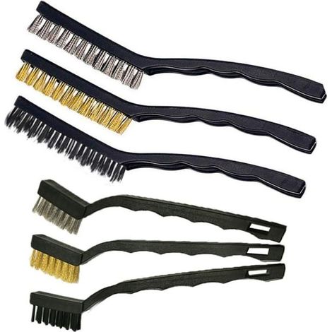 Spazzole In Acciaio Set 6 Spazzole Raschietti Per Metallo Rame Ferro Otton 07057