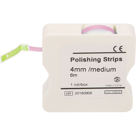 rouleau de bande de polissage dentaire en résine de 4 mm pour le ponçage et le meulage interdentaire (rose)