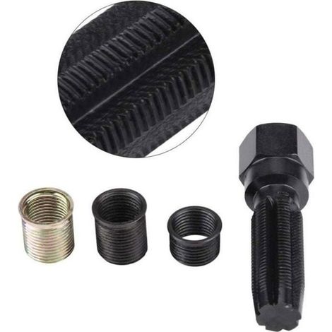 16 pièces Kit de réparation de filetage, Acier trempé, M14x1,25mm, Taraud M16, Boîtier bleu, Pour bougie d'allumage (1/4)
