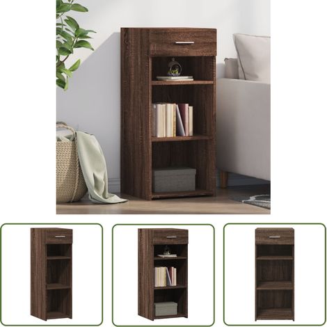 The Living Store Sideboard Braun Eichen-Optik 40x42,5x93 cm Holzwerkstoff - Schreibtisch - Sideboard - Wohnzimmermöbel - Eiche Optik - Holzmöbel (1/5)