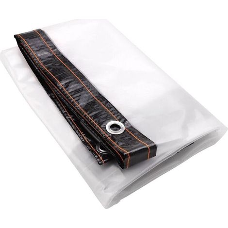 1 pièce (23m) bâche en polyéthylène transparente imperméable, anti-poussière et anti-pluie - avec trous - convient aux serres, jardins et terrasses (1/5)