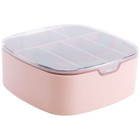 BUNTHAUS Organisateur de câbles - Organisateur de tiroir Accessoires de gestion électronique Comptoir de bureau Plastique transparent(rose) (1/5)
