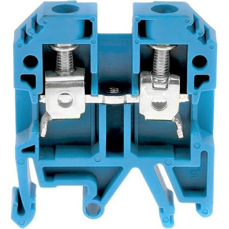 Durchgangsklemme Schraubanschluss 2 Anschlüsse 2,5mm² Querschnitt Blau (1/5)