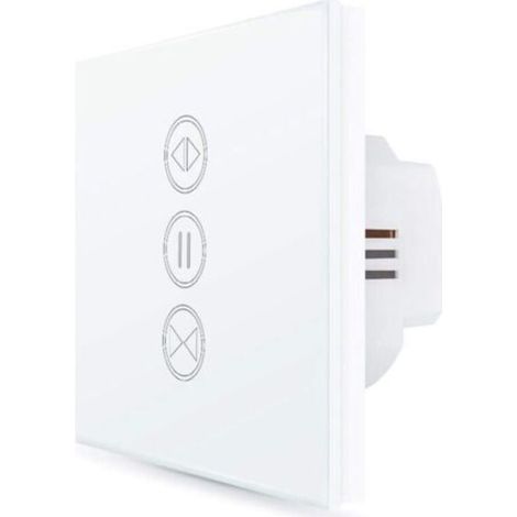 Interrupteur Volet Roulant Connecté, Ouverture Réglable, Commutateur Stores Rideau WiFi, Compatible avec Alexa Google Home pour Commande Vocale, Minuterie Intelligent Moteur Mural