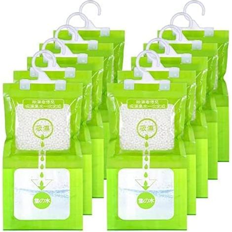 10 sacchetti assorbenti da 65 g, resistenti a muffa e funghi, adatti per scantinati, armadi e automobili. (1/5)