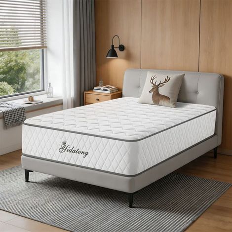 Matelas 90x200 cm, Épaisseur 26 cm, Ressorts Ensaches, Matelas à Mémoire de Forme, Certifié Oeko-Tex, Fermeté Moyenne, Respirant (1/5)