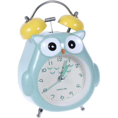 Veemoon Réveil Hibou Silencieux en Plastique Vert Lumière de Nuit (1/5)