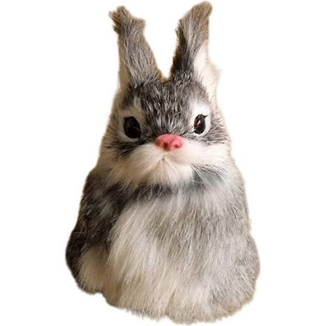 Adorable imitation de lapin pour décoration de fenêtre, statue artificielle C-- (1/5)