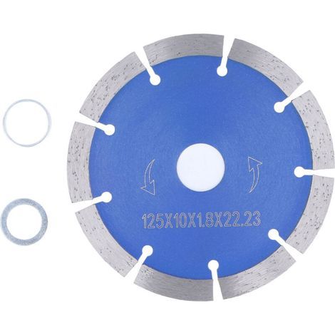 Disque diamanté 125mm pour coupe à sec marbre granit béton - Lame circulaire durable