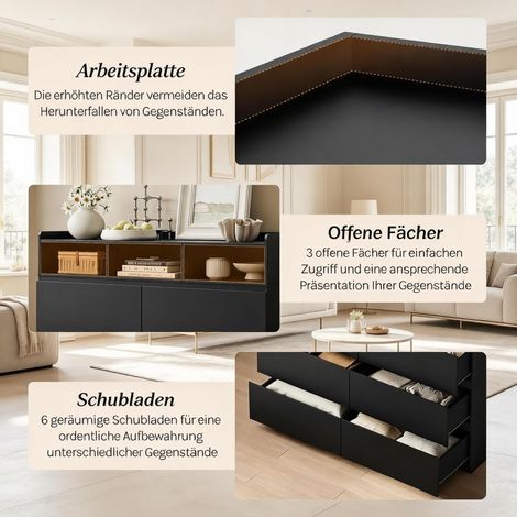 Commode d'entrée moderne, meuble de rangement élégant, armoire pratique avec étagère polyvalente, mobilier contemporain pour couloir. (1/5)