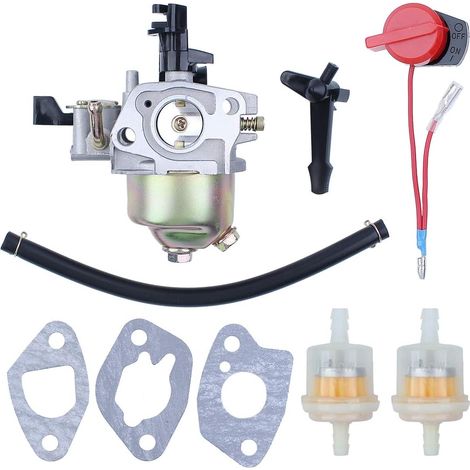 Joint de carburateur Carb Interrupteur d'arrêt Tuyau de carburant Ensemble de filtre Compatible Honda GX160 GX200 GX 160 200 168F 5,5/6,5HP Générateur à essence (1/5)
