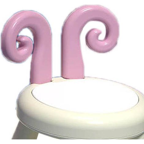 Tabouret enfant épais, chaise qui grince, chaise de maternelle avec dossier en plastique, petite chaise bébé, petit tabouret antidérapant, version avec coussin souple en PVC (1/5)