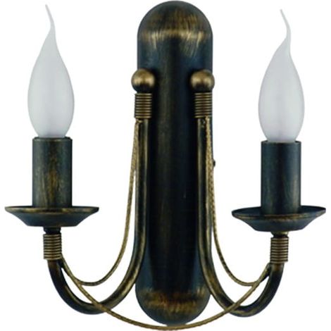 Applique Nowodvorski ARES nero oro 2xE14 metallo interno (1/2)