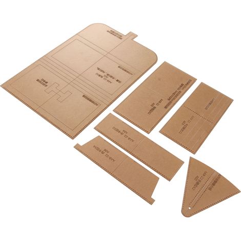Modèle en acrylique pour création de portefeuille zippé, patron réutilisable pour accessoires et trousse longue