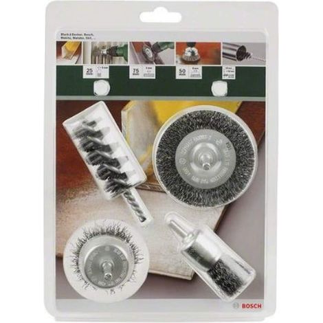 BOSCH - SET 4 SPAZZOLE FILO METALLICO