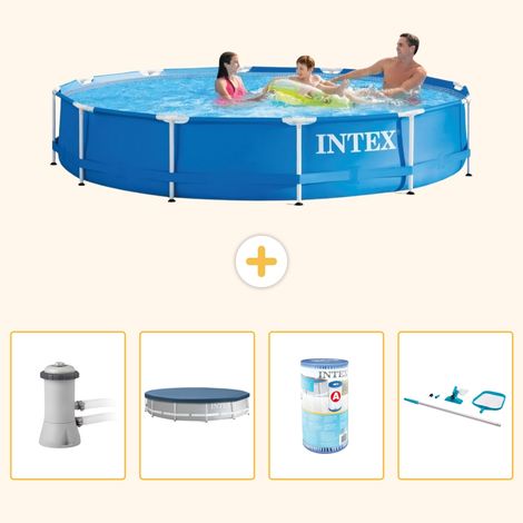 Intex Piscine Tubulaire Ronde - 366x76 cm - 5-pièces S304 (1/5)